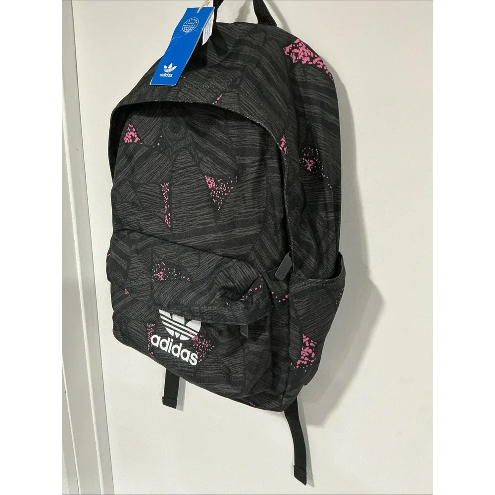 Adidas Rekive Classic Backpack, Black With Pink, School, Travel, Sports, NWT